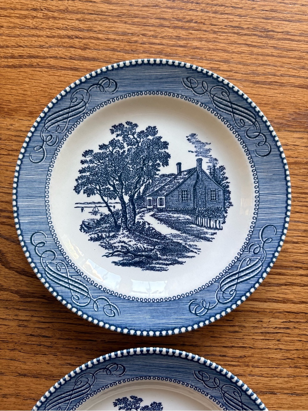 Vintage Currier & Ives Washington’s Birthplace set of three plates- ~7.25 inches - Picture 10 of 15